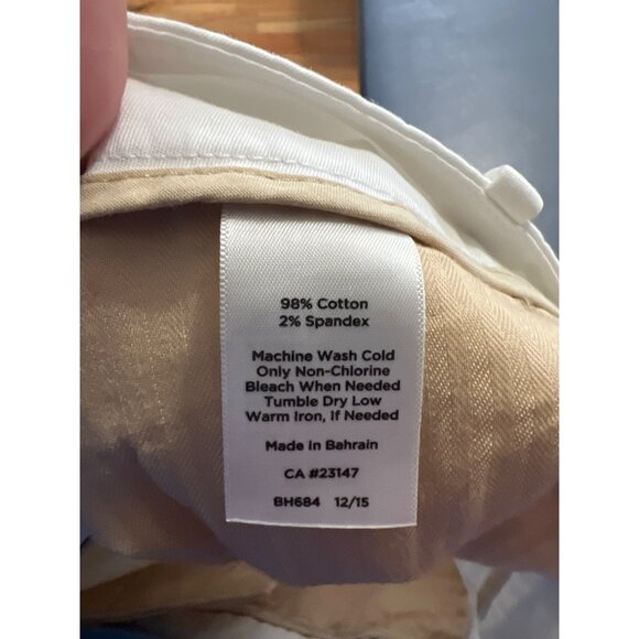 Talbots Womens White Cotton Spandex Blend Shorts 14P Stretch Vacation - Picture 10 of 11